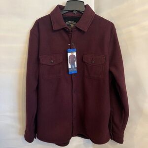 Freedom Foundry Red Men's Fleece Lined Flannel Shirt Jacket Size L New with Tags